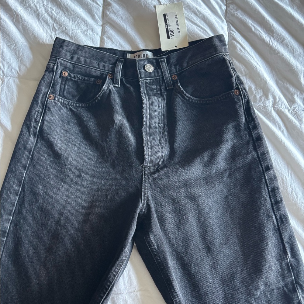 AGOLDE womens Black Jeans shorts
